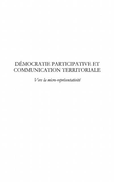 Democratie participative et communicatio - Jean Elizabeth Gardere