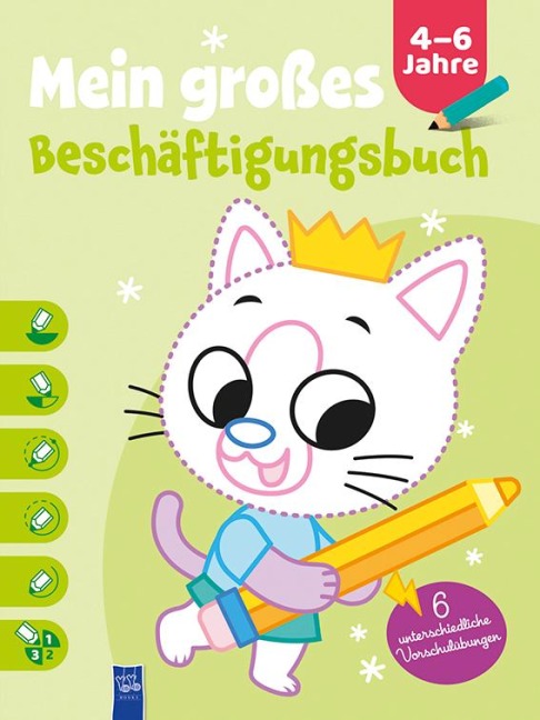 Mein großes Beschäftigungsbuch 4-6 Jahre (Cover Katze) - 