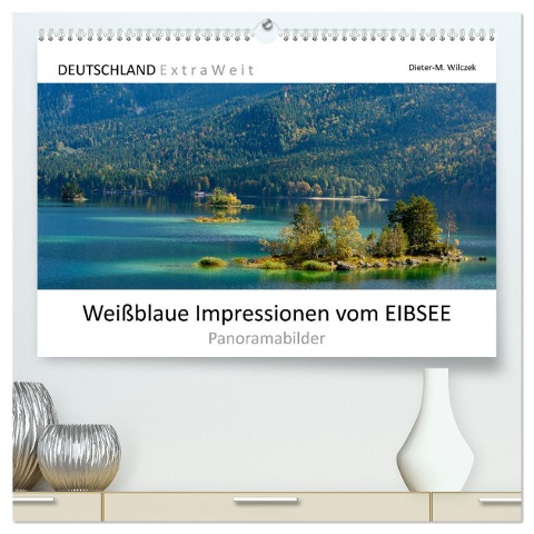 Weißblaue Impressionen vom Eibsee (hochwertiger Premium Wandkalender 2025 DIN A2 quer), Kunstdruck in Hochglanz - Dieter-M. Wilczek