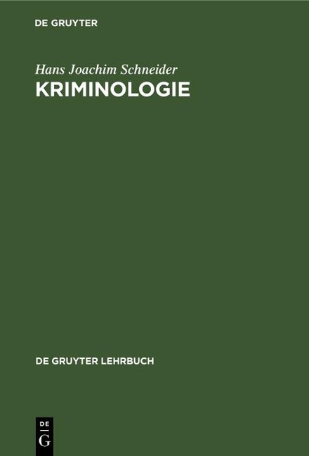 Kriminologie - Hans Joachim Schneider