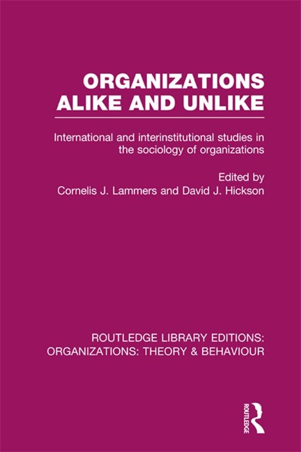 Organizations Alike and Unlike (RLE: Organizations) - 