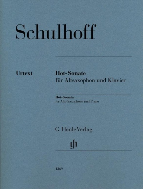 Hot-Sonate für Altsaxophon und Klavier, Urtext - Erwin Schulhoff