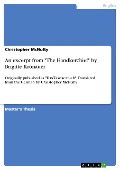 Cover-Bild zum Titel 'An excerpt from "The Handkerchief" by Brigitte Kronauer' von 'Christopher McNulty'