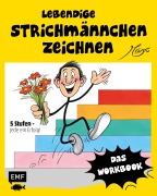 Cover-Bild zum Titel 'Lebendige Strichmännchen zeichnen - Das Workbook' von 'Andreas Tschudin'