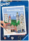 Ravensburger CreArt - Malen nach Zahlen 23685 - Farbenfrohes Ravensburg - ab 12 Jahren - Jubiläum 50 Jahre Ravensburger Blaues Dreieck - 