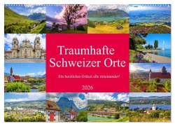 Cover-Bild zum Titel 'Traumhafte Schweizer Orte (Wandkalender 2026 DIN A2 quer), CALVENDO Monatskalender' von 'Christa Kramer'