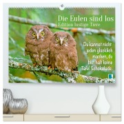 Cover-Bild zum Titel 'Die Eulen sind los: Edition lustige Tiere (hochwertiger Premium Wandkalender 2026 DIN A2 quer), Kunstdruck in Hochglanz' von 'Calvendo Calvendo'