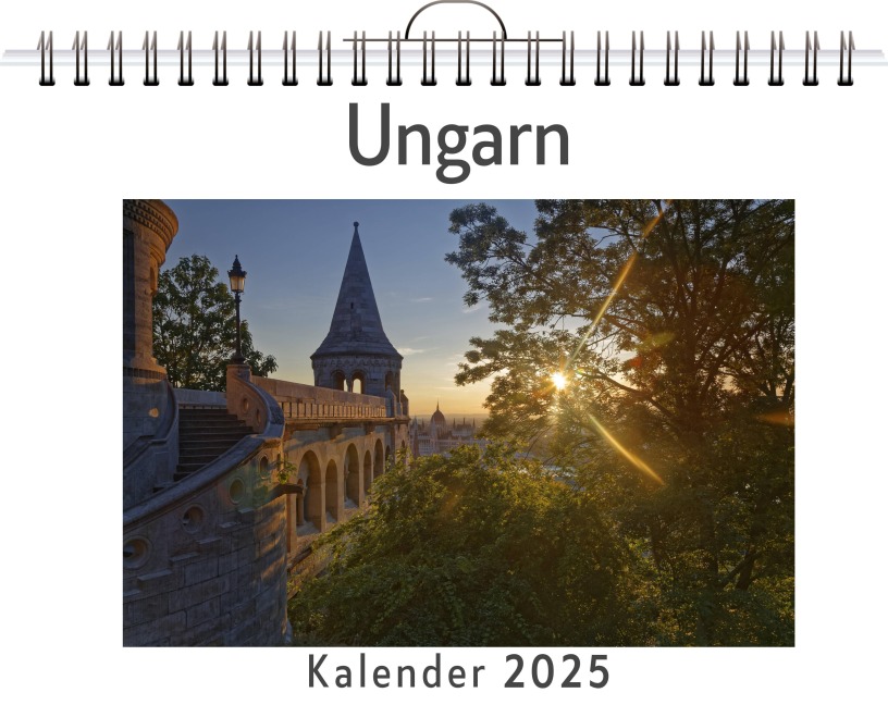 Ungarn - (Wandkalender 2025, Kalender DIN A4 quer, Monatskalender im Querformat mit Kalendarium, das perfekte Geschenk) - Louis Klein