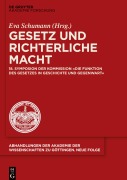 Cover-Bild zum Titel 'Gesetz und richterliche Macht' von ''