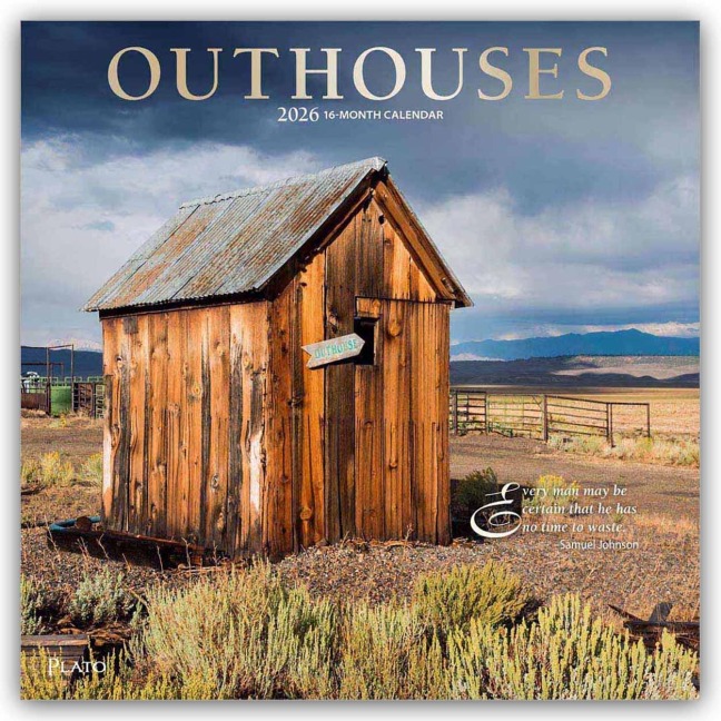Outhouses - Toilettenhäuschen 2026 - 16-Monatskalender - Browntrout Publishers