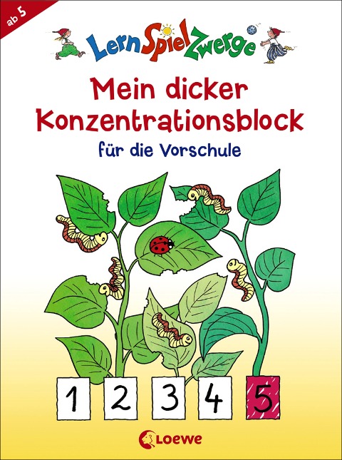 LernSpielZwerge - Mein dicker Konzentrationsblock für die Vorschule - 