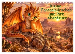 Cover-Bild zum Titel 'Kleine Fantasiedrachen und ihre Abenteuer (Wandkalender 2027 DIN A3 quer), CALVENDO Monatskalender' von 'Wiebke von der Heyde'