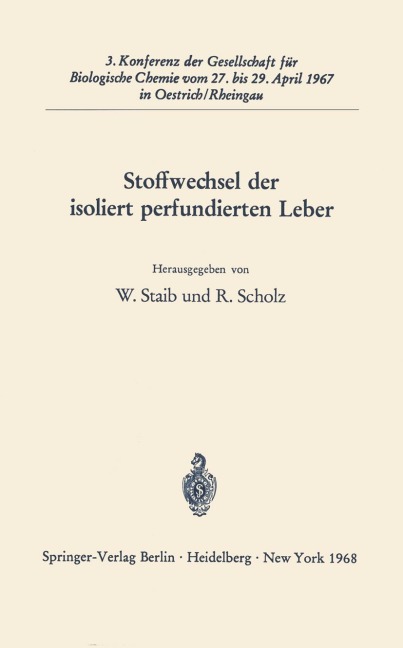Stoffwechsel der isoliert perfundierten Leber - 