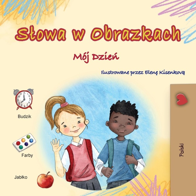 Words in Pictures - My Day (Polish Children's Book) - Kidkiddos Books