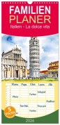 Cover-Bild zum Titel 'Familienplaner 2026 - Italien - La dolce vita mit 5 Spalten (Wandkalender, 21 x 45 cm) CALVENDO' von 'Claudia Kleemann'