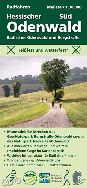 Radfahren, Hessischer Odenwald Süd / Badischer Odenwald und Bergstraße 1:30000 - Michael Messer