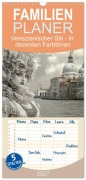 Cover-Bild zum Titel 'Familienplaner 2027 - Venezianischer Stil - In dezenten Farbtönen mit 5 Spalten (Wandkalender, 21 x 45 cm) CALVENDO' von 'Liselotte Brunner-Klaus'
