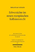 Cover-Bild zum Titel 'Erbverzichte im neuen europäischen Kollisionsrecht' von 'Sebastian Seeger'