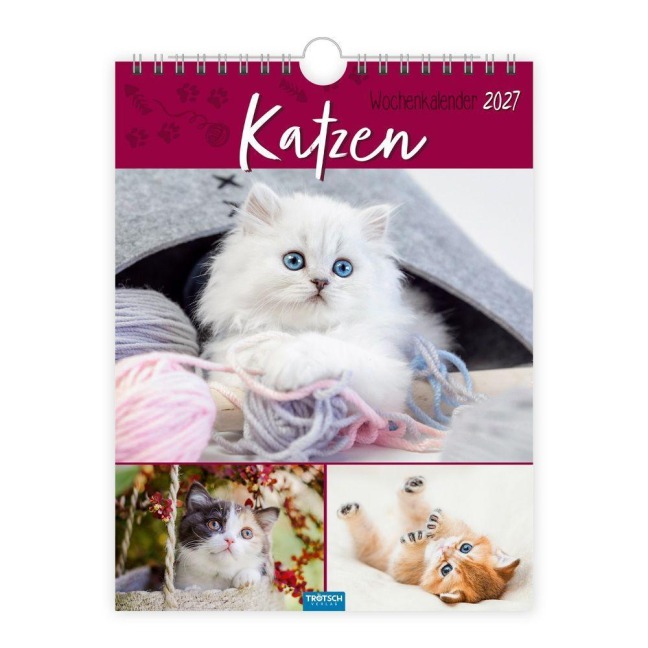 TRÖTSCH - Wochenkalender zum Hängen Katzen 2027 - 