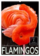 Flamingos - Eleganz und Schönheit (Wandkalender 2026 DIN A2 hoch), CALVENDO Monatskalender - Peter Roder