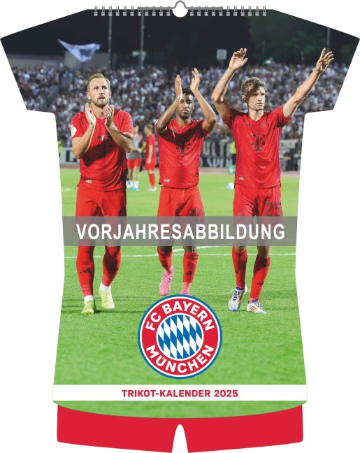 FC Bayern München 2026 - Trikotkalender - Wand-Kalender - Fan-Kalender - Fußball-Kalender - 34,1x42 - Sport - 