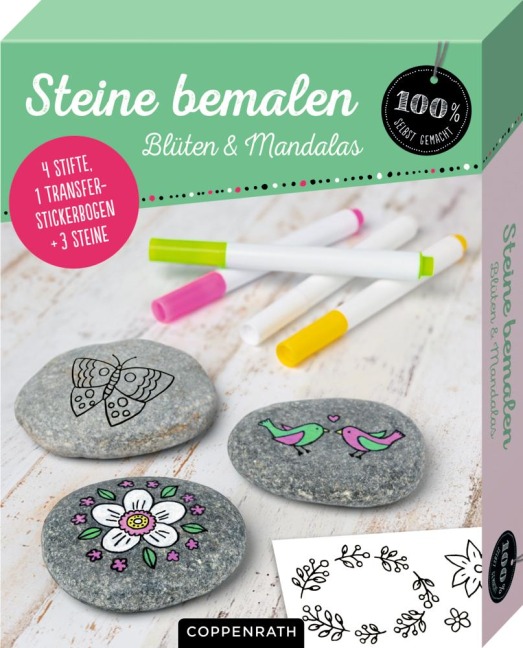 Steine bemalen. Blüten & Mandalas - 