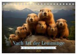 Cover-Bild zum Titel 'Nach Art der Lemminge (Tischkalender 2026 DIN A5 quer), CALVENDO Monatskalender' von 'Daniela Tapper'