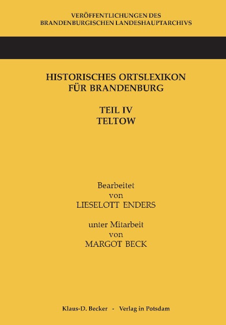 Historisches Ortslexikon für Brandenburg - 