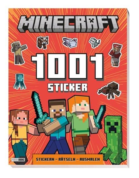 Minecraft: 1001 Sticker: Stickern - Rätseln - Ausmalen - Panini