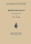 Cover-Bild zum Titel 'Macht und Recht' von 'Karl Geiler'