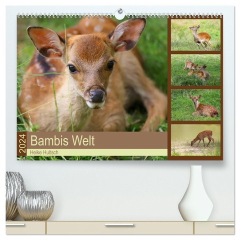 Bambis Welt (hochwertiger Premium Wandkalender 2024 DIN A2 quer), Kunstdruck in Hochglanz - Heike Hultsch
