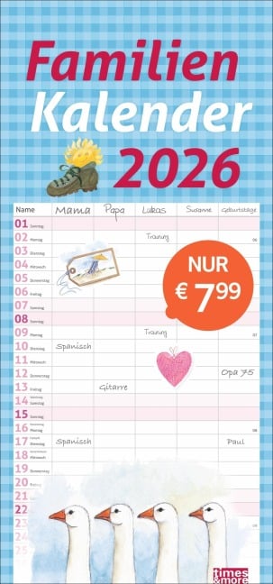 times&more Schaffner Familienplaner 2026 - 