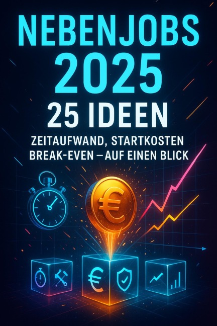 Nebenjobs 2025: 25 Ideen - Zeitaufwand, Startkosten, Break-even-auf einen Blick. - Birgit Hahn
