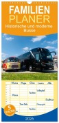 Familienplaner 2026 - Historische und moderne Busse mit 5 Spalten (Wandkalender, 21 x 45 cm) CALVENDO - Fischer Omnibusreisen Huschka