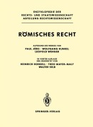 Cover-Bild zum Titel 'Römisches Recht' von 'Paul Jörs, Wolfgang Kunkel, Leopold Wenger'