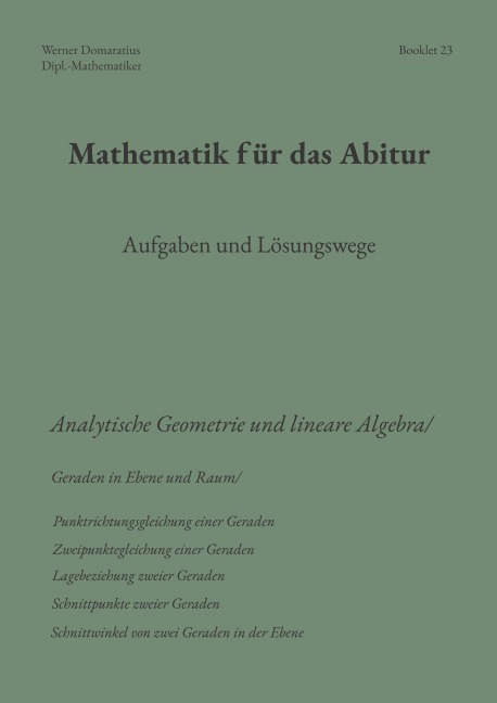 Mathematik für das Abitur - Werner Domaratius