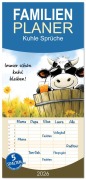 Familienplaner 2026 - Kuhle Sprüche mit 5 Spalten (Wandkalender, 21 x 45 cm) CALVENDO - Sabine Löwer
