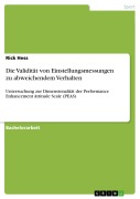 Cover-Bild zum Titel 'Die Validität von Einstellungsmessungen zu abweichendem Verhalten' von 'Rick Hess'