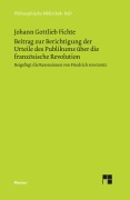 Cover-Bild zum Titel 'Beitrag zur Berichtigung der Urteile des Publikums über die französische Revolution (1793)' von 'Johann Gottlieb Fichte'