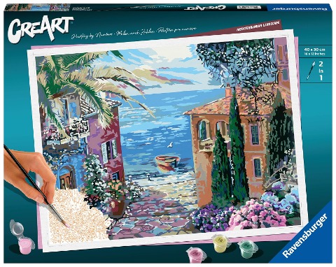 Ravensburger Malen nach Zahlen 20218 - Mediterranean Landscape - ab 14 Jahren - 