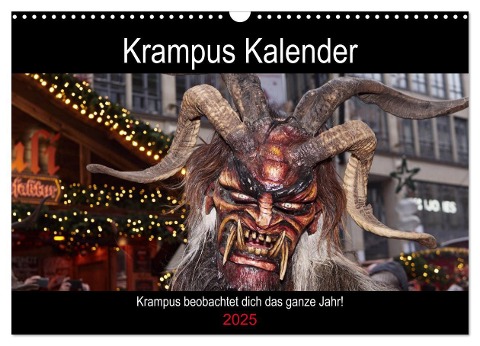 Krampus Kalender 2025 (Wandkalender 2025 DIN A3 quer), CALVENDO Monatskalender - Christian Mueller