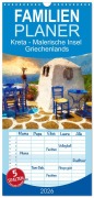 Cover-Bild zum Titel 'Familienplaner 2026 - Kreta - Malerische Insel Griechenlands mit 5 Spalten (Wandkalender, 21 x 45 cm) CALVENDO' von 'Anja Frost'