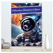 Chihuahua Adventure in Space (High Quality Premium Wall Calendar 2026 DIN A2 portrait),CALVENDO 12 Month Wall Calendar - Katharina Stachanczyk