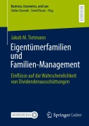 Cover-Bild zum Titel 'Eigentümerfamilien und Familien-Management' von 'Jakob M. Tietmann'