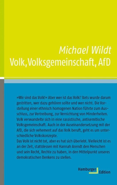 Volk, Volksgemeinschaft, AfD - Michael Wildt