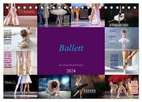 Ballett mit einem Hauch Poesie (Tischkalender 2024 DIN A5 quer), CALVENDO Monatskalender - Susan Michel