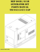 Cover-Bild zum Titel 'MEP 805B / 815B Generator Set Repair Parts Manual TM 9-6115-671-24P' von ''