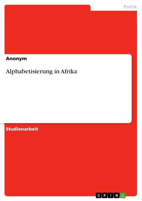 Alphabetisierung in Afrika - 
