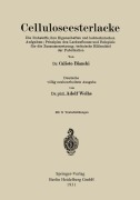 Cover-Bild zum Titel 'Celluloseesterlacke' von 'Adolf Weihe, Calisto Bianchi'