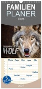 Cover-Bild zum Titel 'Familienplaner 2027 - Begegnung mit dem Wolf mit 5 Spalten (Wandkalender, 21 x 45 cm) CALVENDO' von 'Renate Bleicher'